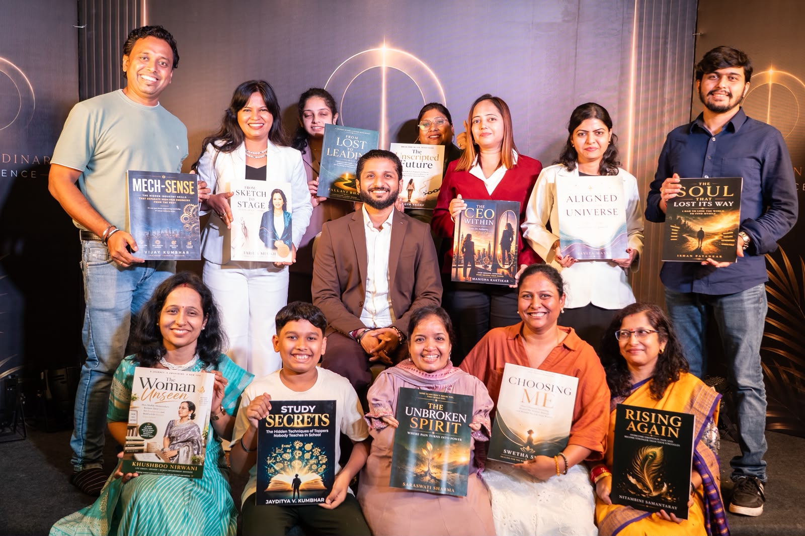 Extraordinary Experience authors together with their printed books